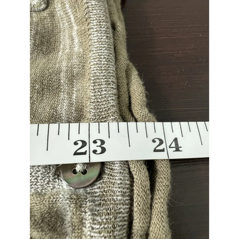 Armani Exchange Cardigan Women S Brown Slub Knit‎ V-Neck Lightweight Pockets AX